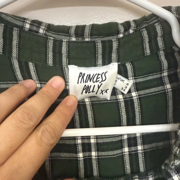 Princess Polly Nora Green Plaid Shirt - Picture 6 of 6
